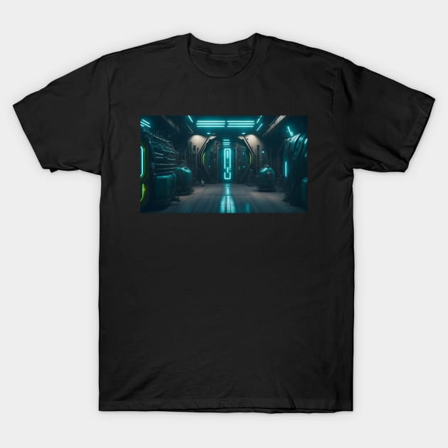 Spaceship futuristic interior T-Shirt by WODEXZ